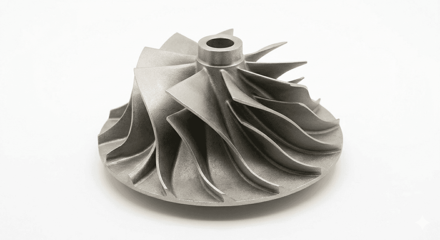 3D-printed metal impeller wheel